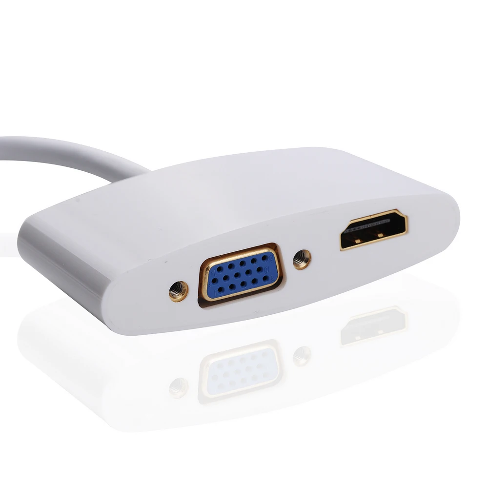 Позолоченные мини-порт дисплея мини-дп в жк-hdmi VGA адаптер кабель для imac Mac книга