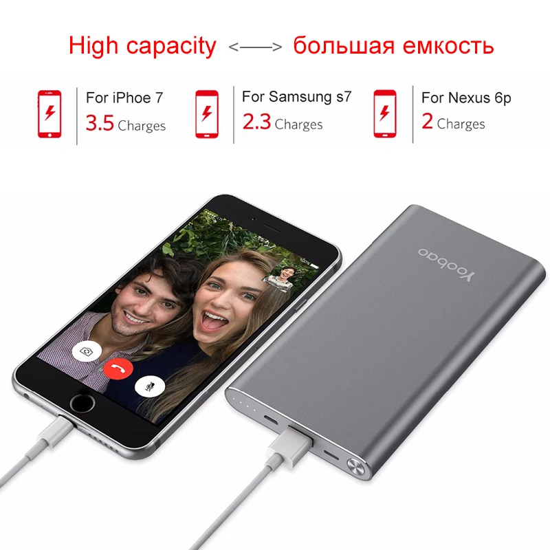 Yoobao A1 внешний аккумулятор 10000 мА/ч быстрая зарядка портативное зарядное