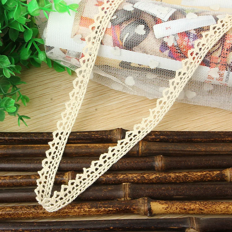 12MMlace David Accessories из чистого хлопка Цветочная кружевная отделка жемчугом вышивка шитьё ткань лента для самодельного украшения одежды аксессуары, 5 метров, 5Yc2335 - Цвет: 12MMlace