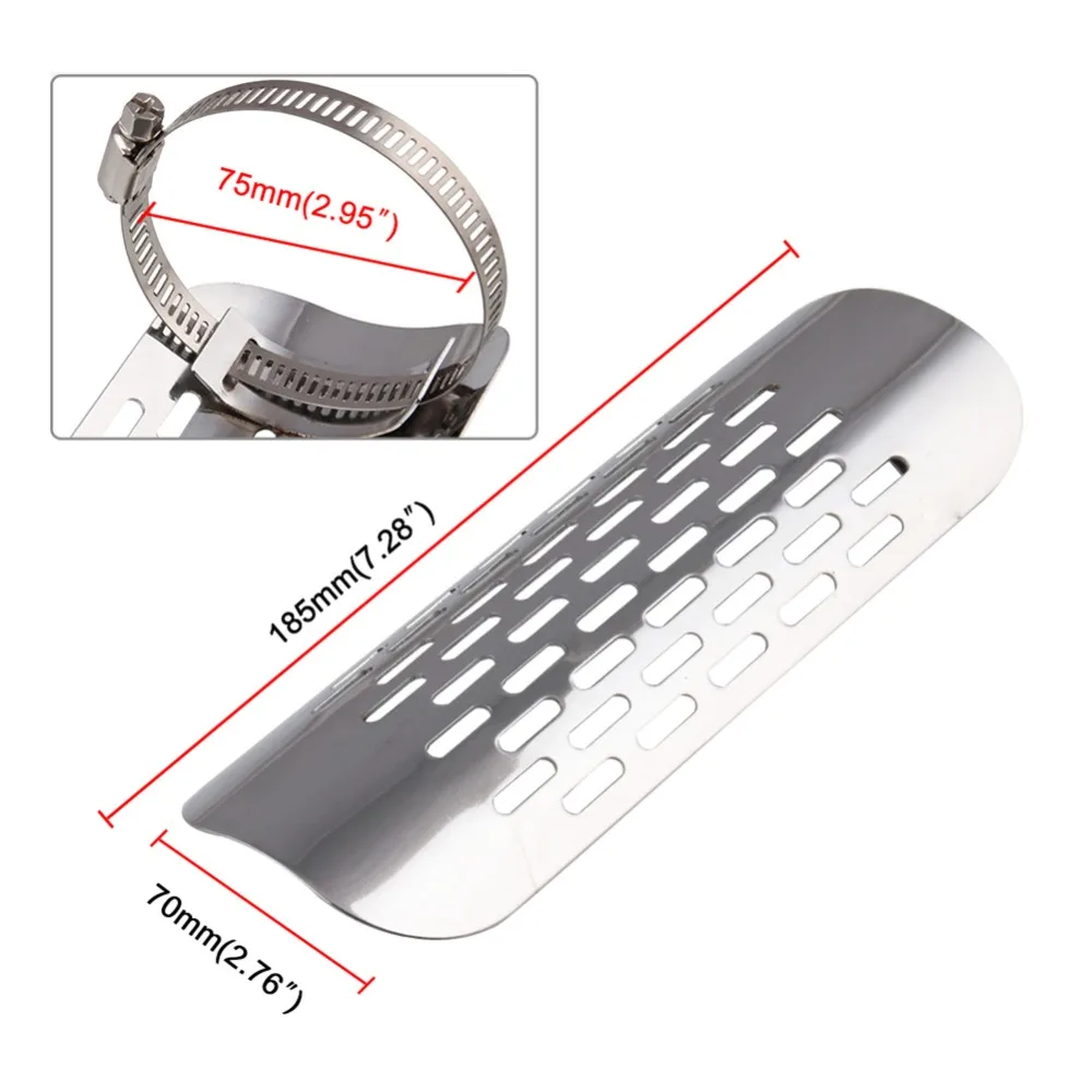 Мотоциклетная хромированная выхлопная труба глушителя теплозащитная Крышка для