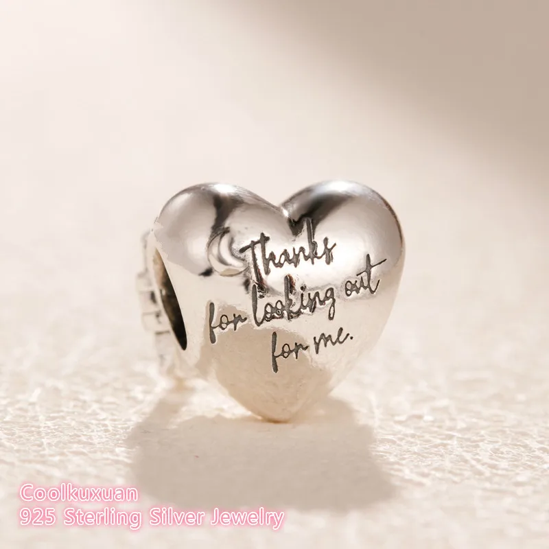  Mother's Day 100% 925 Sterling Silver Window Heart Charm Blue Enamel beads Fits Original Pandora bracelets Jewelry Making | Украшения