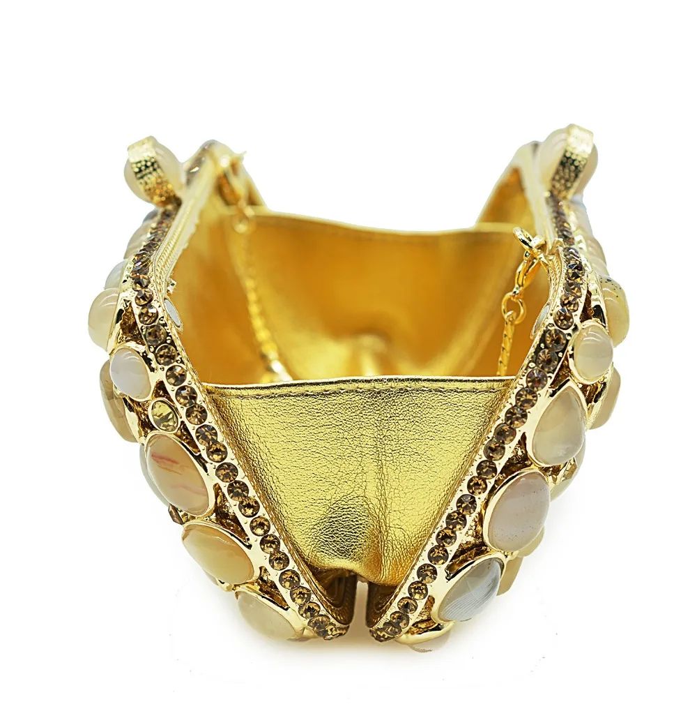 

Big Rhinestone Women Party Bags Fashion Metal Crystal Evening Clutch Bags Ladies Dinner Banquet Evening Clutches Handbags Purses