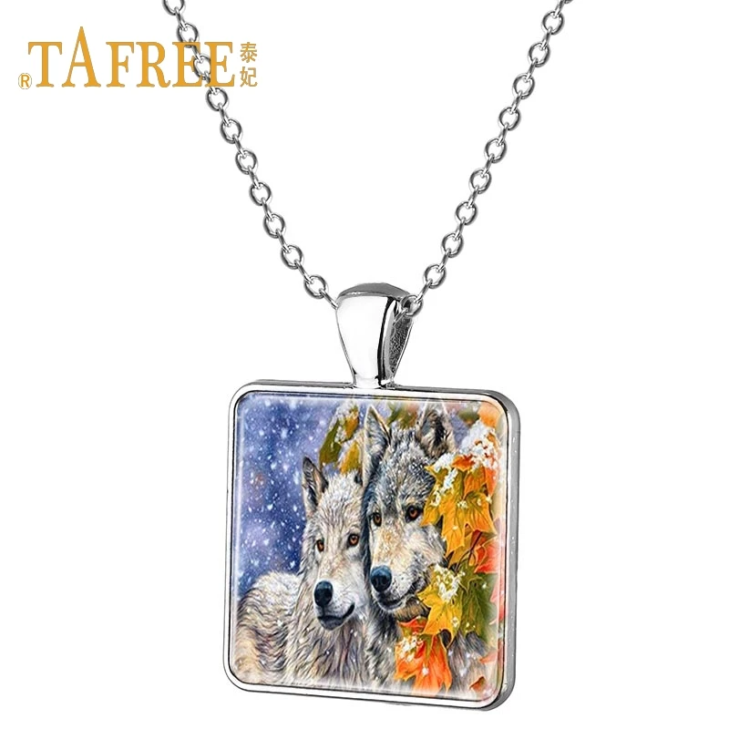 Ожерелье TAFREE Wolf с подвеской из кабошона ожерелья Модные ювелирные изделия