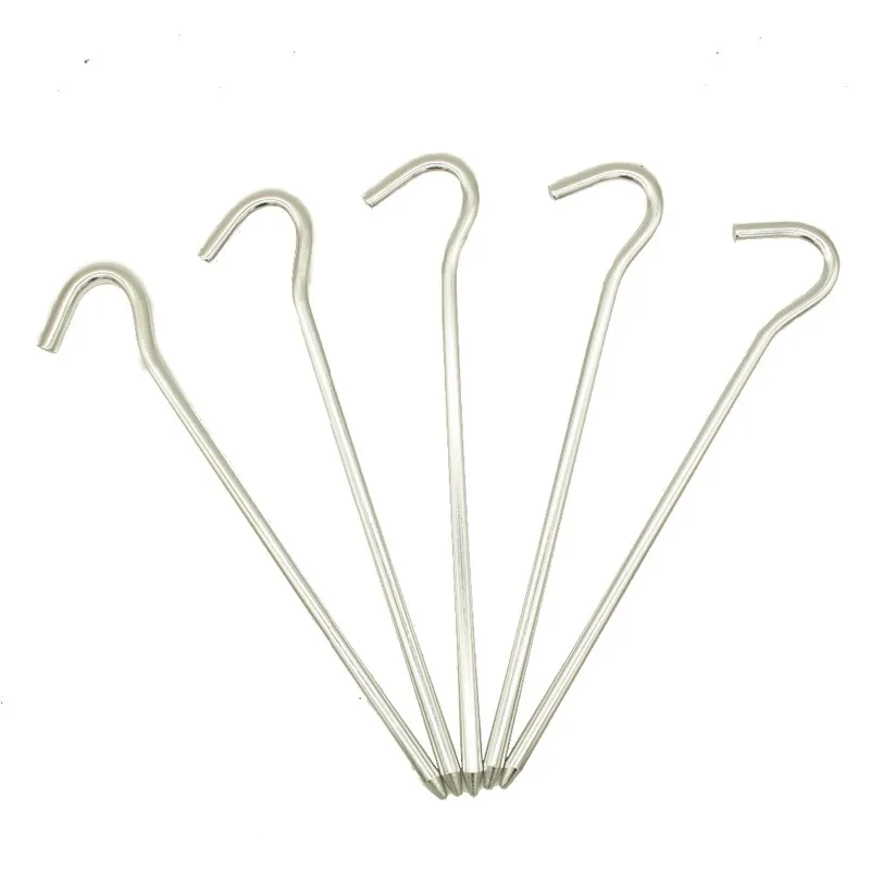 Clavijas de aluminio para tienda de campaña, tensores para cuerdas al aire libre, accesorios para acampar al aire libre, 4 unidades