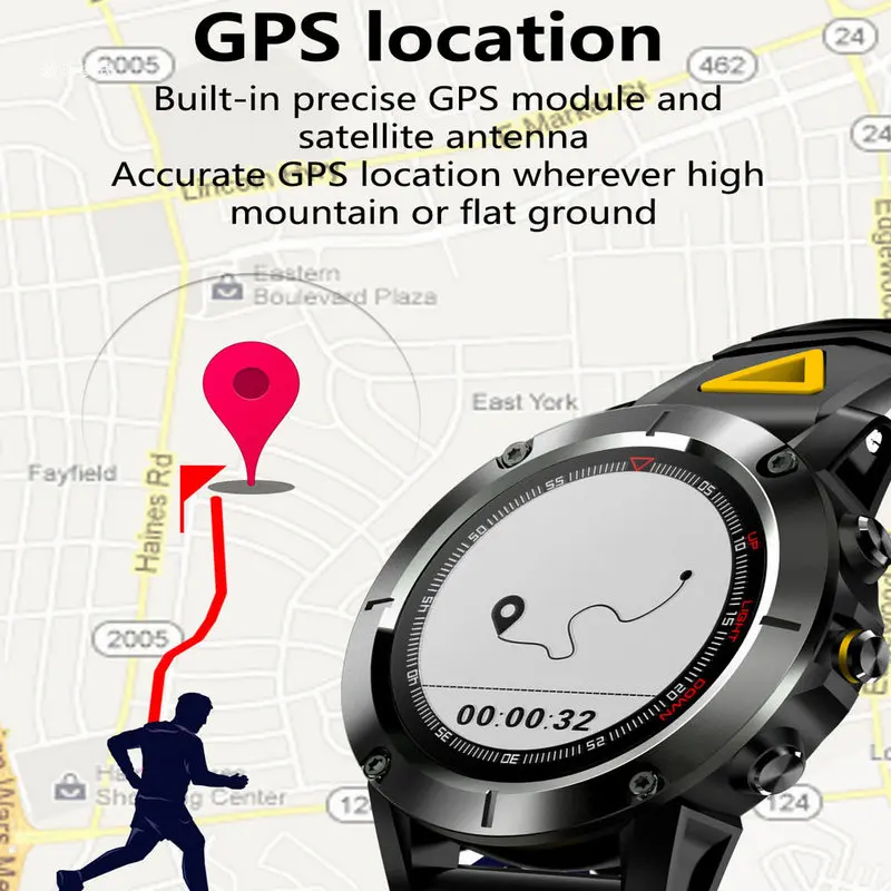 G01 gps Смарт часы Для мужчин IP68 Водонепроницаемый монитор сердечного ритма