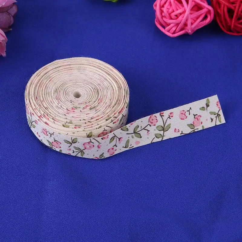 5 ярдов хлопчатобумажная ленты с цветами Одежда лента DIY ручной работы Hairbow бантом
