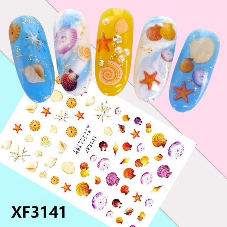 BXF3141 Мультфильм Тип! Лак для ногтей задний клей деколь декорации Дизайн Наклейка для ногтей Советы красоты - Цвет: BXF3141