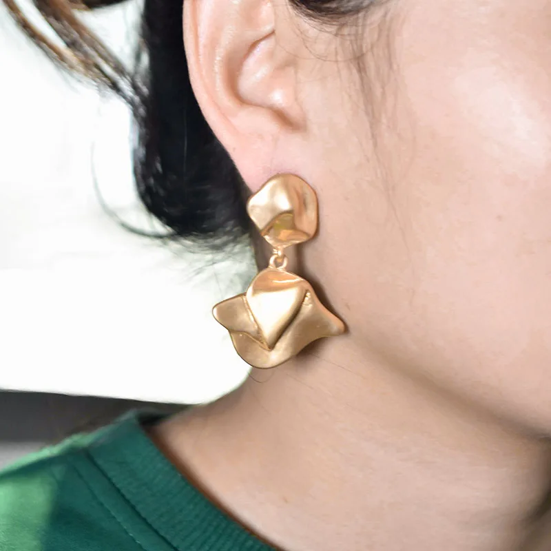 Carvejewl metal wind earrings simple unique abstract Captain cap pendant drop dangle fashion Hiphop wholesale jewelry | Украшения и