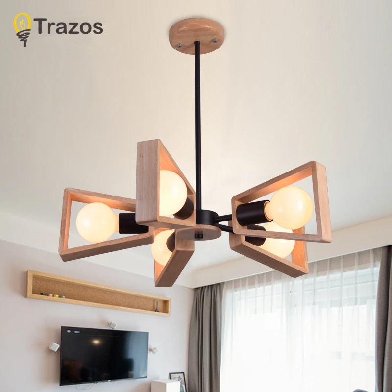 TRAZOS современные светодиодные подвесные светильники Деревянные белые/черные