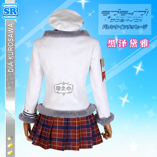 Аниме! Lovelive Sunshine Aqours Kurosawa Dia Рождественский хор Пробуждение ПРЕКРАСНАЯ школьная