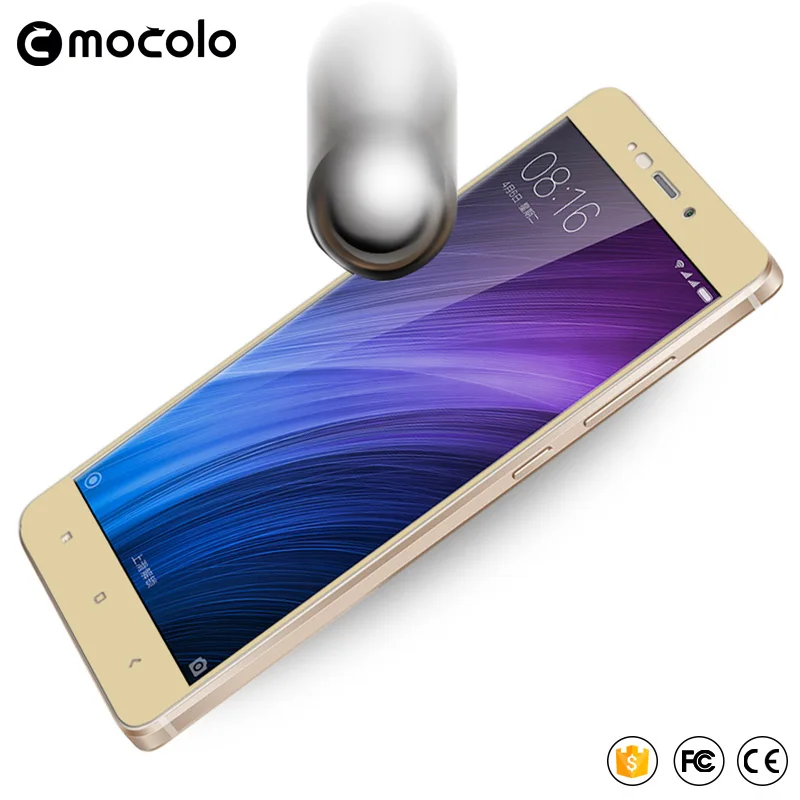 Mocolo 2.5D 0 33 мм Полное покрытие экрана 9H жесткая Защита закаленное стекло для Redmi 4