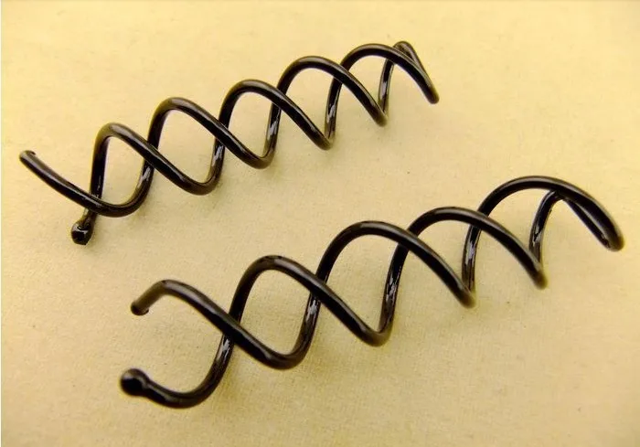 2017 женские аксессуары для волос шпилька черный спиральный винт затягивающая