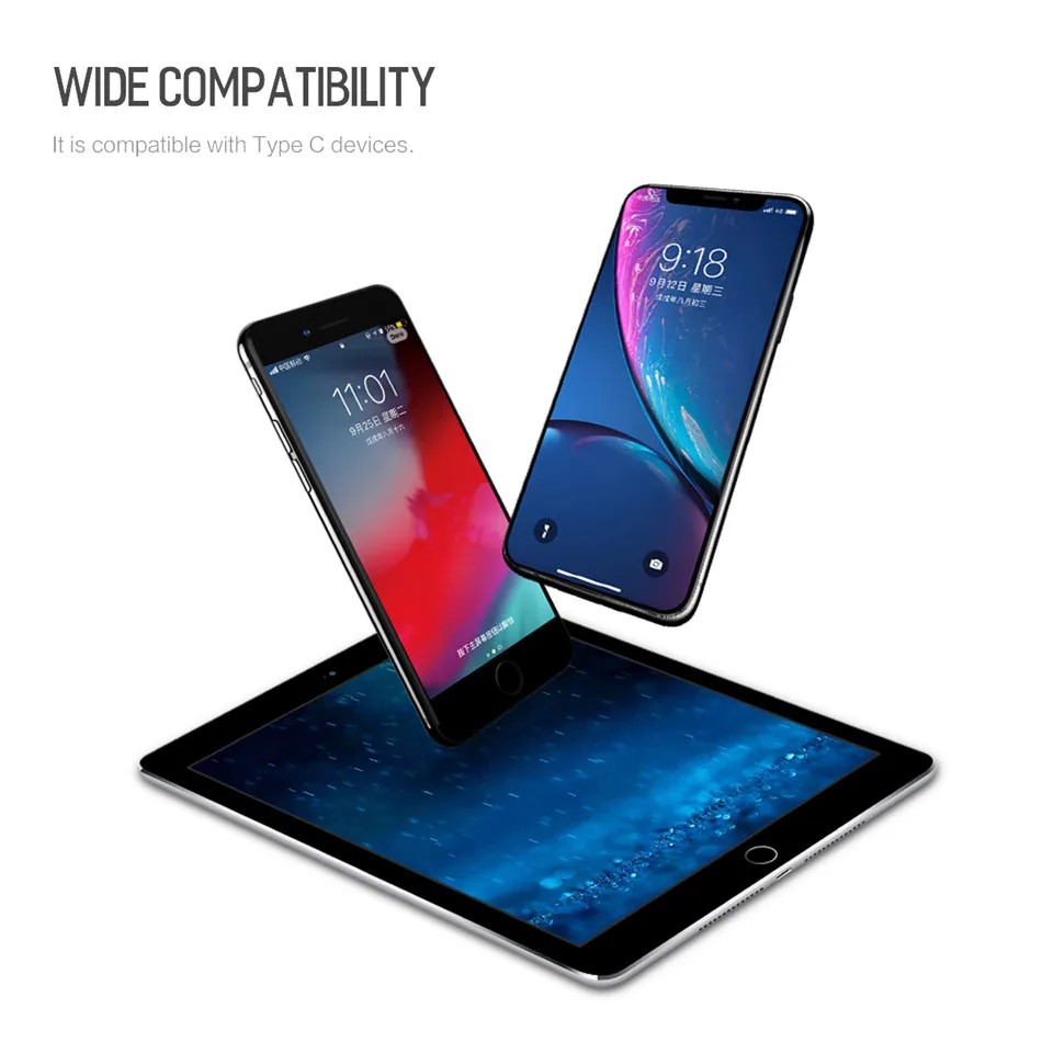 Rock USB кабель держатель шнур для iPhone X XS MAX XR 8 7 Plus металлический нейлоновый кабель передачи данных для быстрой зарядки для iPhone 6 6s шнур зарядного устройства