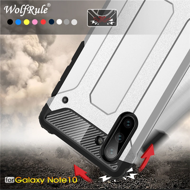 

Case For Samsung Galaxy Note 10 Case Full Wrapped Armor Hybrid PC+TPU Shockproof Case For Samsung Galaxy Note 10 Cover Note 10