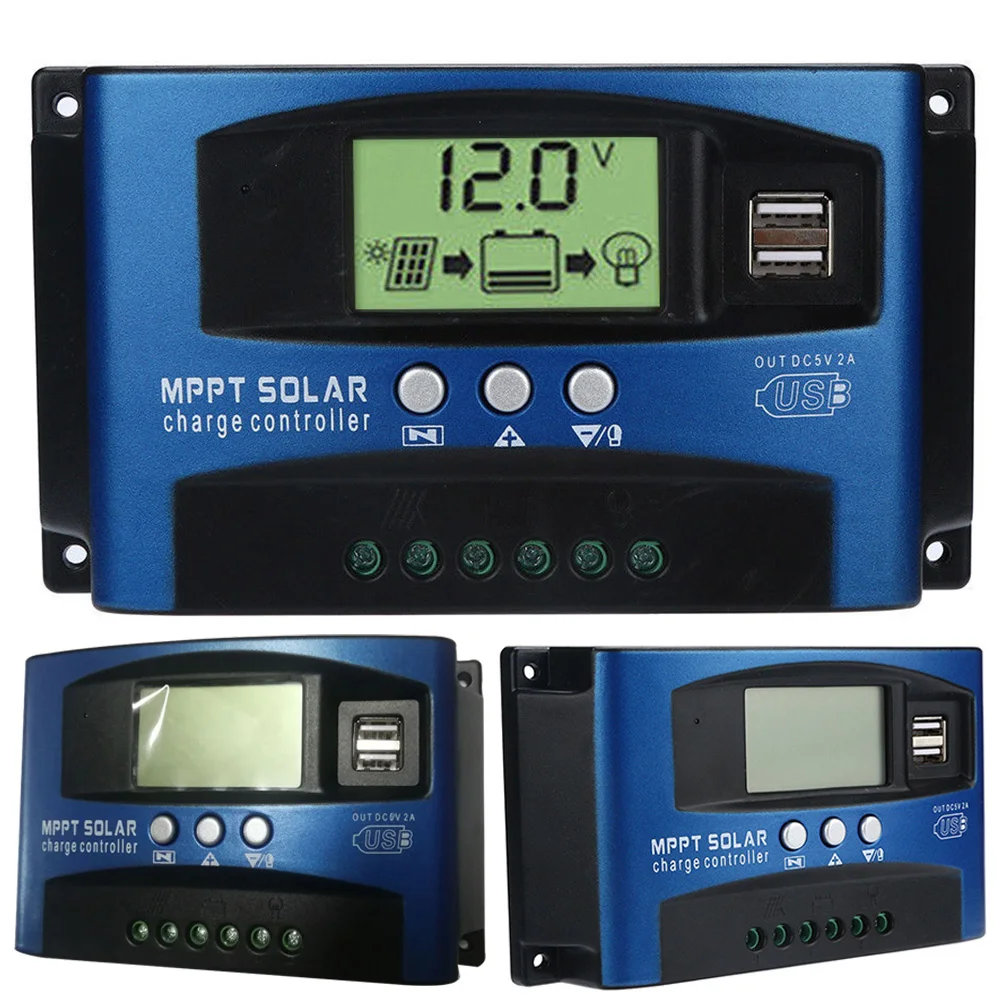 Charge LCD Display Regulator Solar Controllers Tracking Protect Battery Automatic Focus Home Panel Equipment MPPT | Обустройство дома
