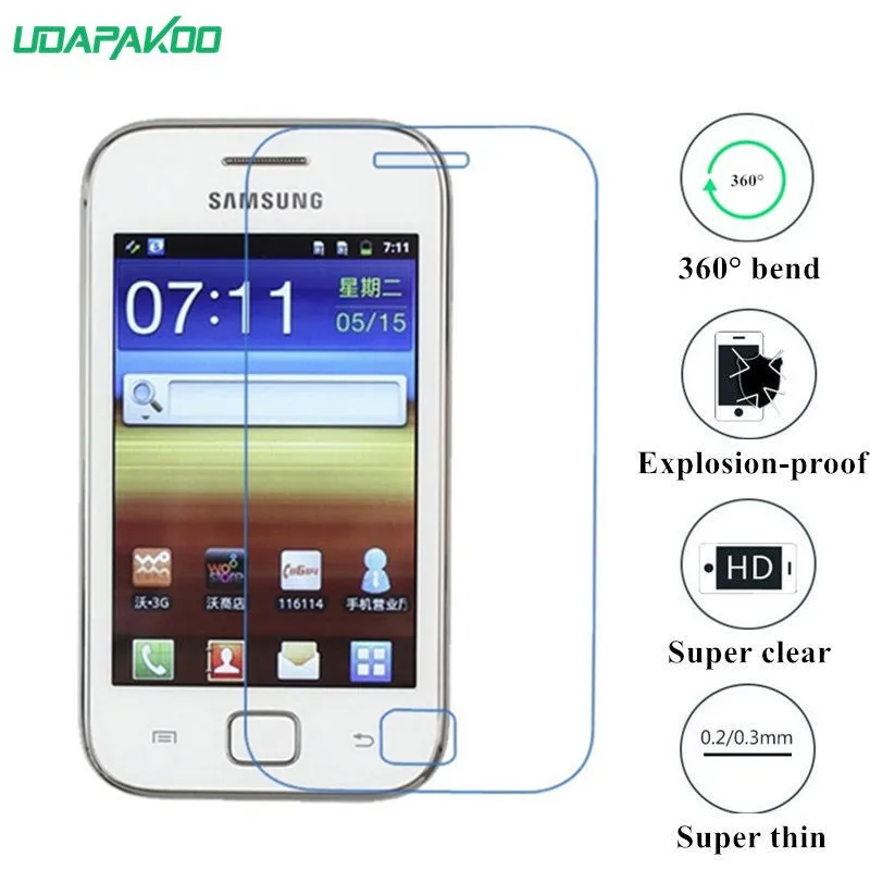 Udapakoo прозрачная закаленная (мягкое стекло) пленка для Samsung Galaxy Ace Duos S6352 S6802 нано