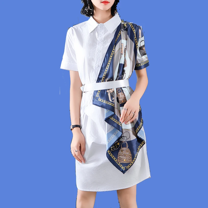 Женское белое платье-футболка с поясом 2019 летняя мода облегающее платье-туника