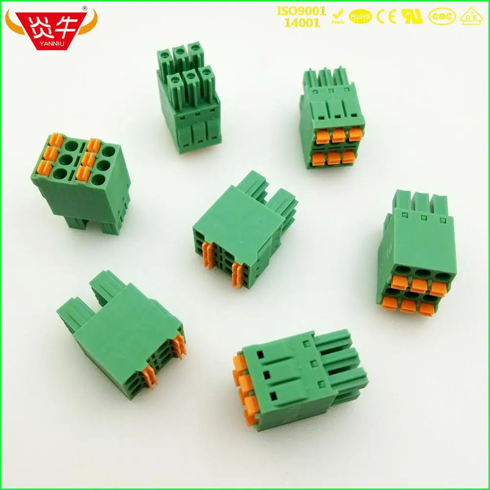 KF2EDGKNH 3.5 7P женский 15EDGKNH 3 5 мм 14PIN двухрядный пружинный разъем PCB плагин клеммные