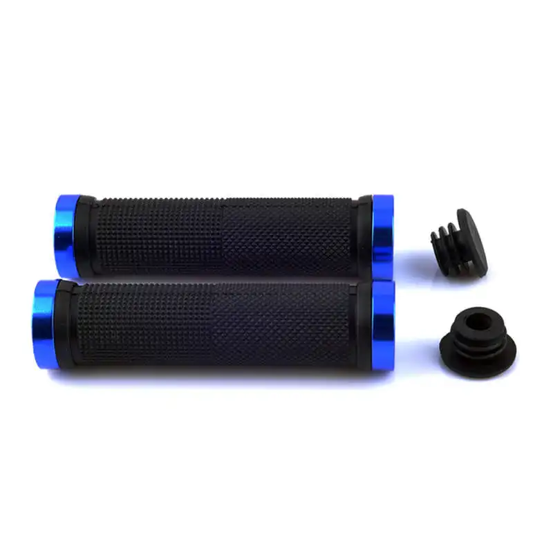 Blue 1 пара MTB bmxроуд Упоры для рук на руль велосипеда части велосипеда TPR экологическая резиновая защита Нескользящие ручки для велосипедного руля для горного велосипеда BMX ручки - Цвет: Blue