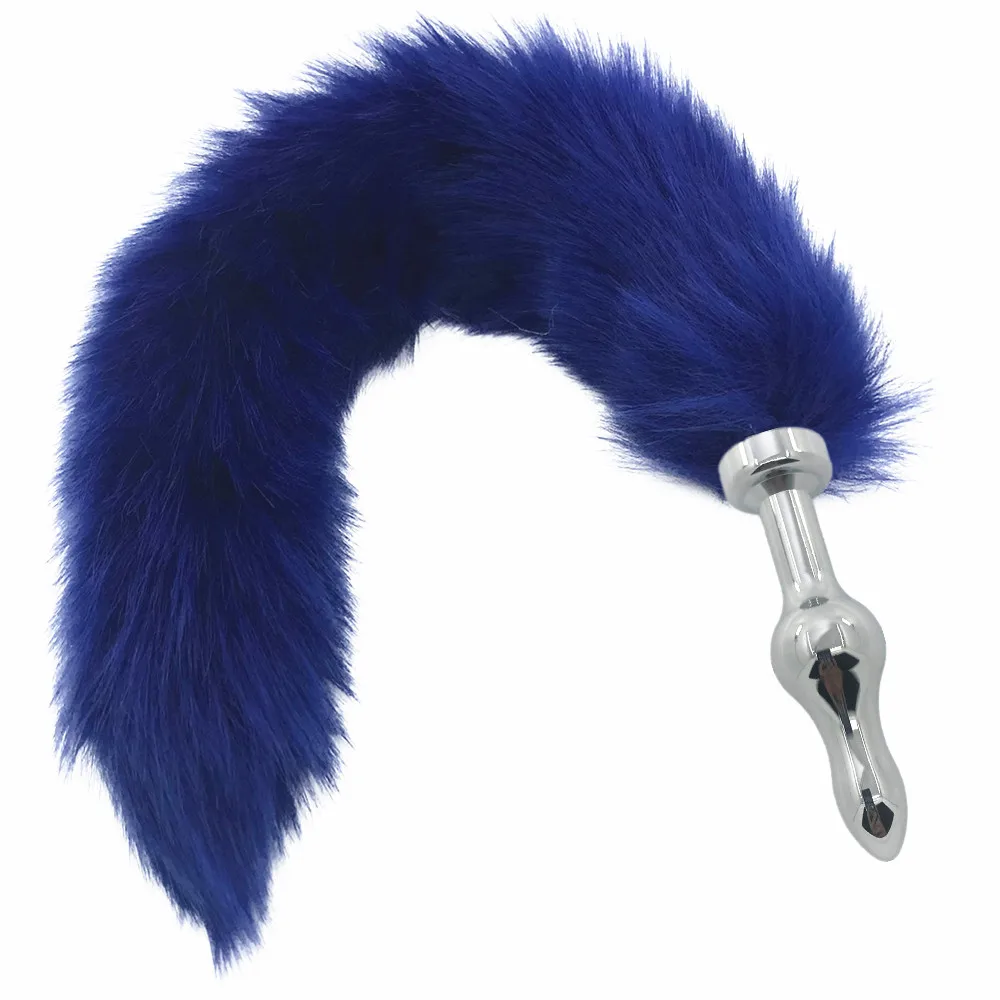 Металлический эротический анальный хвост длинные лисички Анальная пробка