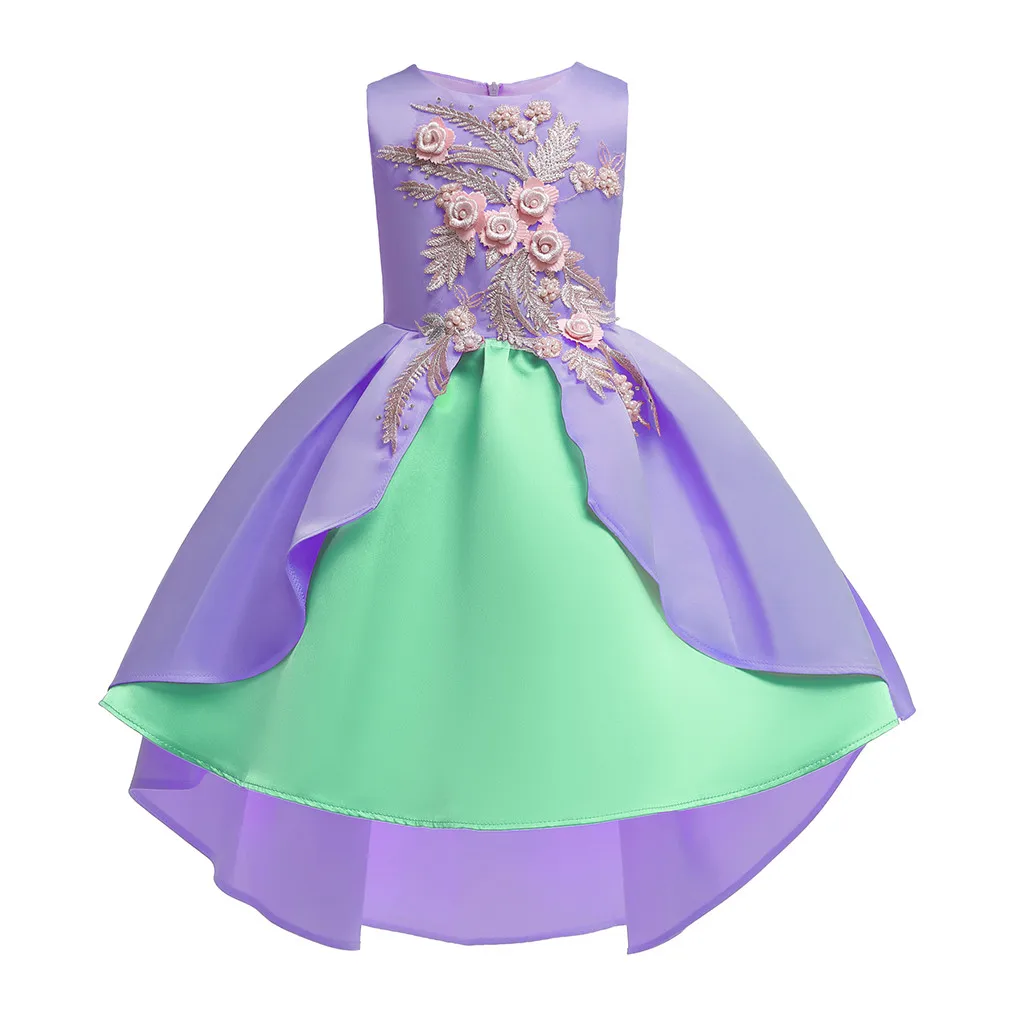 Floral Baby Girl Dress Princess Bridesmaid Pageant Gown Birthday Party Wedding Dresses Girls Robe Princesse Enfant Fille | Детская