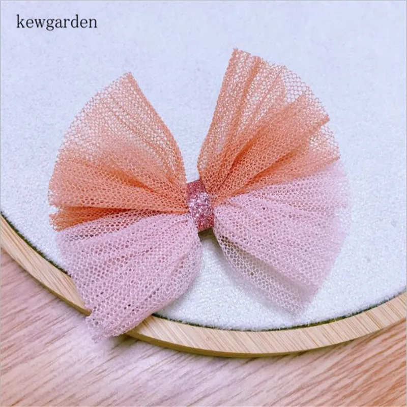 Kewgarden детская девочка Двойные Цвета Марля Кружева бант заколки для волос повязка