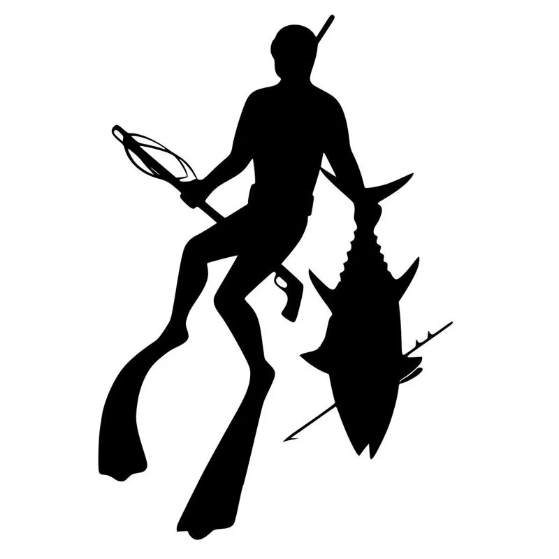 Наклейки на машину для дайвера рыбалки 12 2*17 8 см Аксессуары автомобилей наклейки