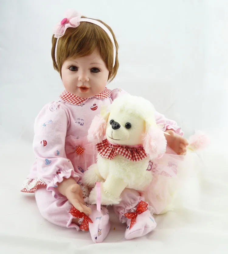 

20inch realistic reborn silicone princess dolls Lifelike Vinyl Newborn Babies Children Growth Partner Girl Bonecas Alive Bebe