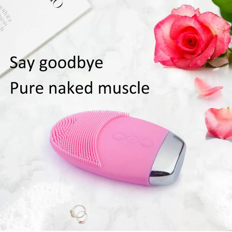 Силиконовая Очищающая щетка для лица usb зарядка Водонепроницаемый Электрический