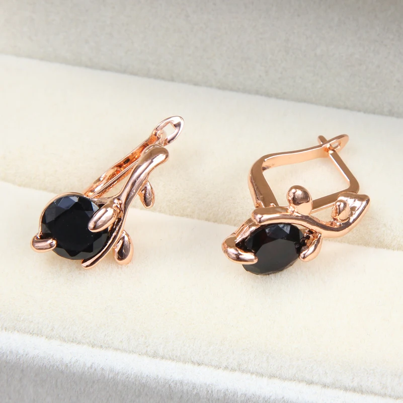 Высокое качество Черный CZ Кристалл Свадебное Ожерелье & Серьги кольцо 3 комплекта