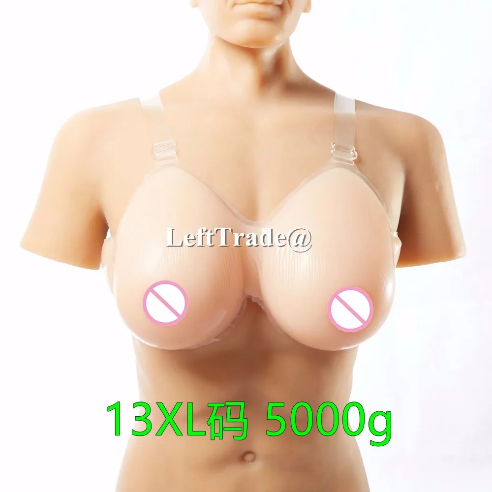 

5000g strap on Silicone Breast Forms Crossdresser Fake Boobs Enhancer Huge Natural