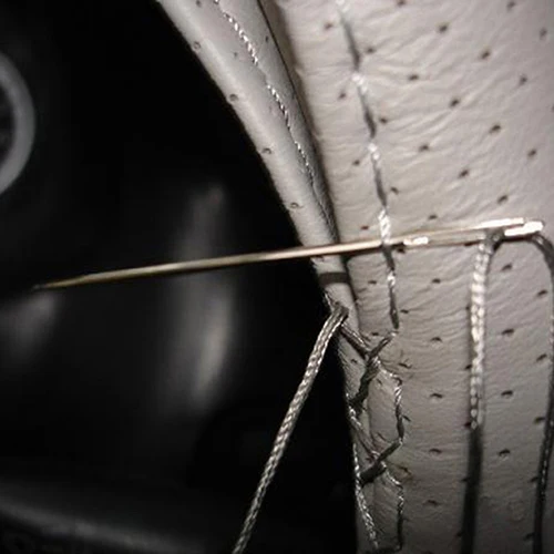 Чехол на руль DIY из мягкой искусственной кожи с иголкой и ниткой|steering wheel cover|auto