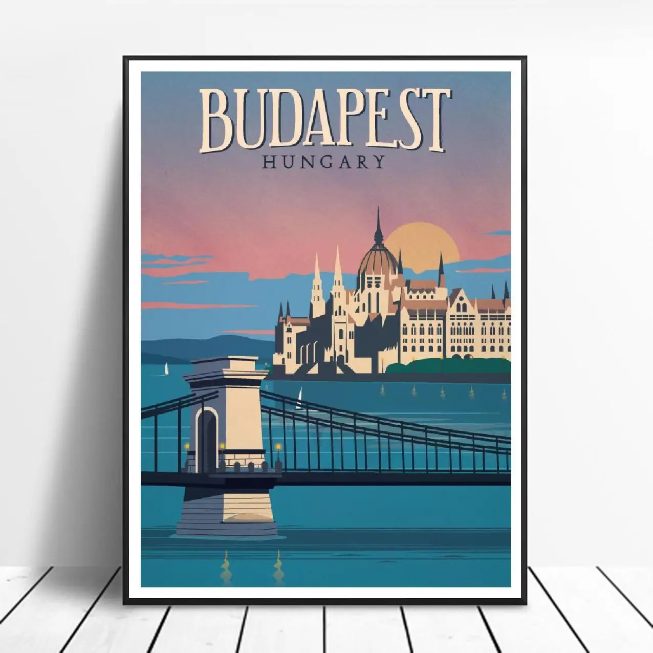 Винтажный BUDAPEST Hungary картина холст плакат настенные художественные фотографии