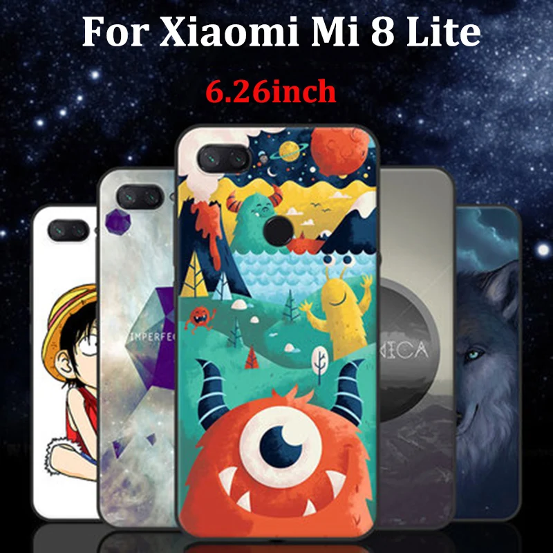 Чехол 6 26 дюйма для Xiaomi Mi 8 Lite милый мультяшный мягкий чехол телефона Mi8 защитный
