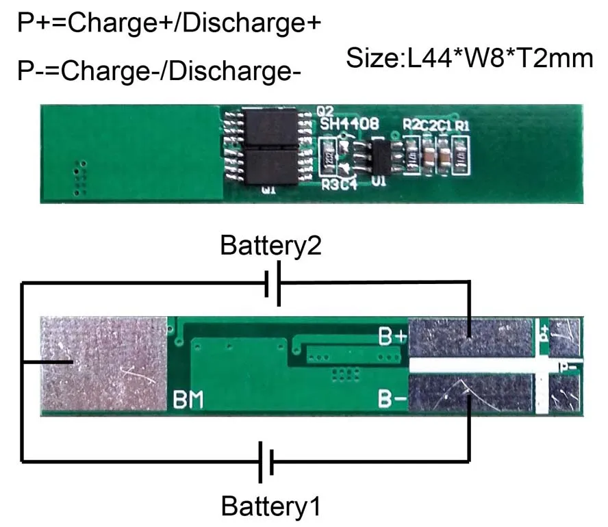 

Protection Circuit Module 2S 5A BMS PCM PCB Battery Protection Board For 7.4V Li-ion lipo Battery Cell Pack