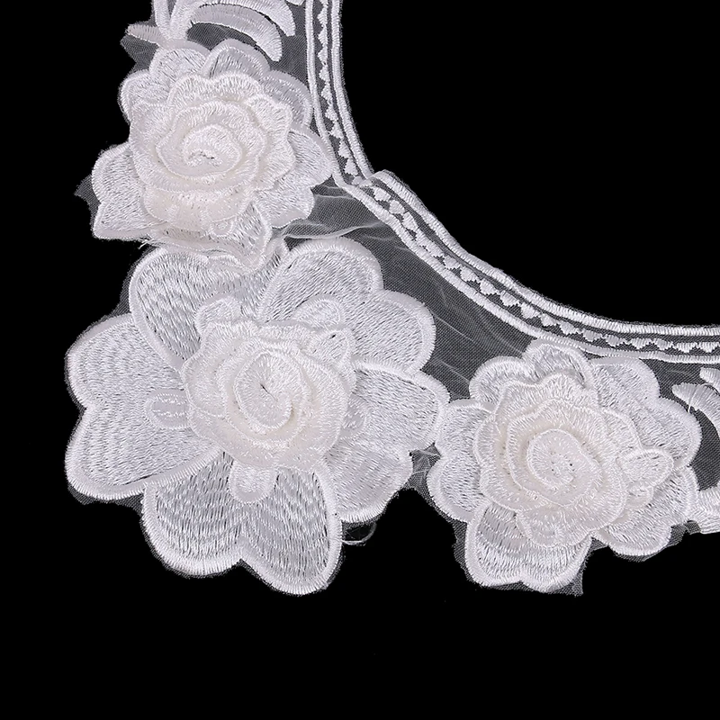 Smiry 1pc Beautiful Flower Net Yarn Embroidery Lace Collar Handmade African Fabric For Clothes Supplies Neckline Craft | Дом и сад