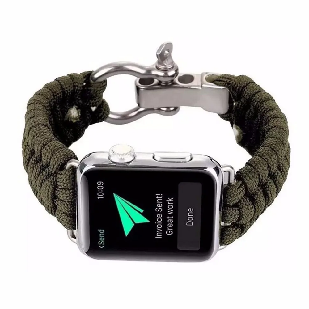 Спортивный ремешок для Apple Watch 4 ремешка 44 мм 40 iwatch Band 3 2 1 42 38 металлический браслет