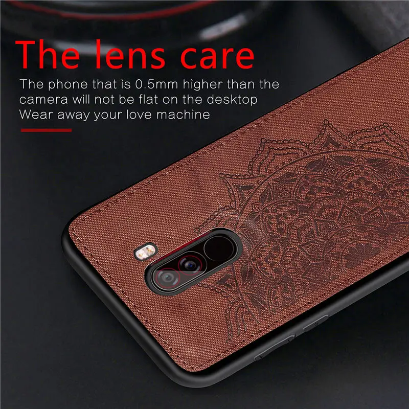 Тканевый чехол для телефона Xiaomi Pocophone F1 новый высококачественный защитный из ТПУ