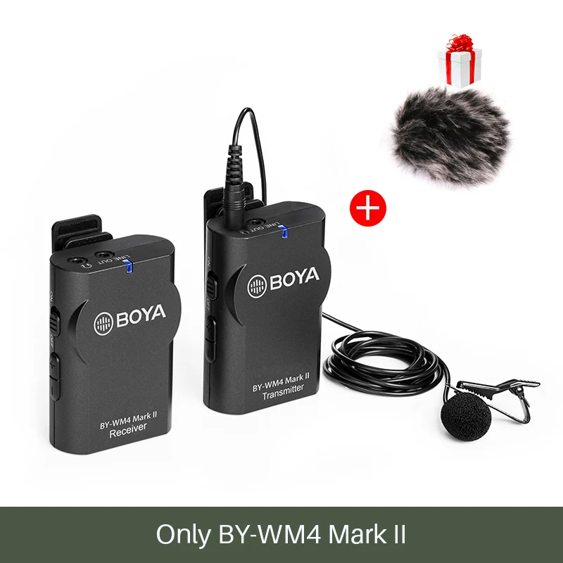 Official Standard Профессиональный записывающий микрофон BOYA WM4 Mark II, беспроводной петличный микрофон для зеркальных камер, смартфонов, на открытом воздухе, для интервью - Цвет: Official Standard