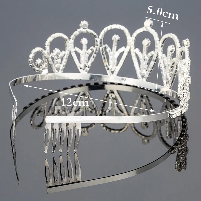 Роскошный свадебный Кристальные тиары и короны принцессы queen Pageant тиара для выпускного вечера Свадебный ободок аксессуары для волос