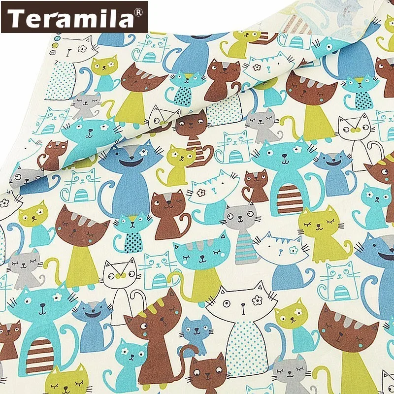 Teramila 100% хлопок ткань метр мультфильм дизайн Telas Por Metro DIY лоскутное одеяло платье