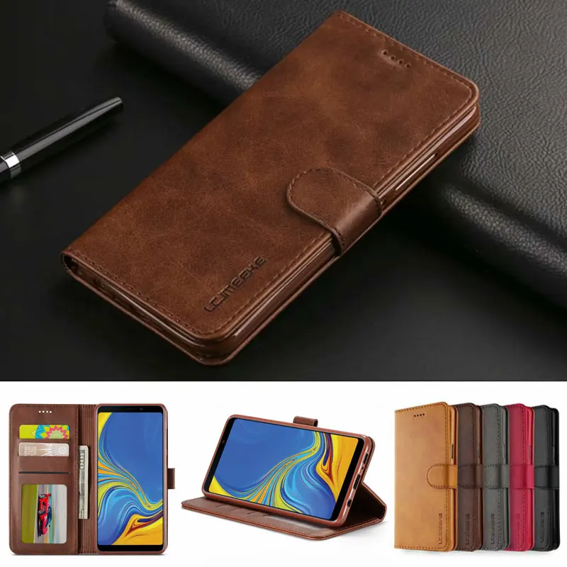 

Кожаный чехол-книжка с несколькими отделениями для карт A9 2018 для Samsung Galaxy A9 2018 A9s, магнитный чехол-кошелек для Samsung A9 2018 A920, чехлы