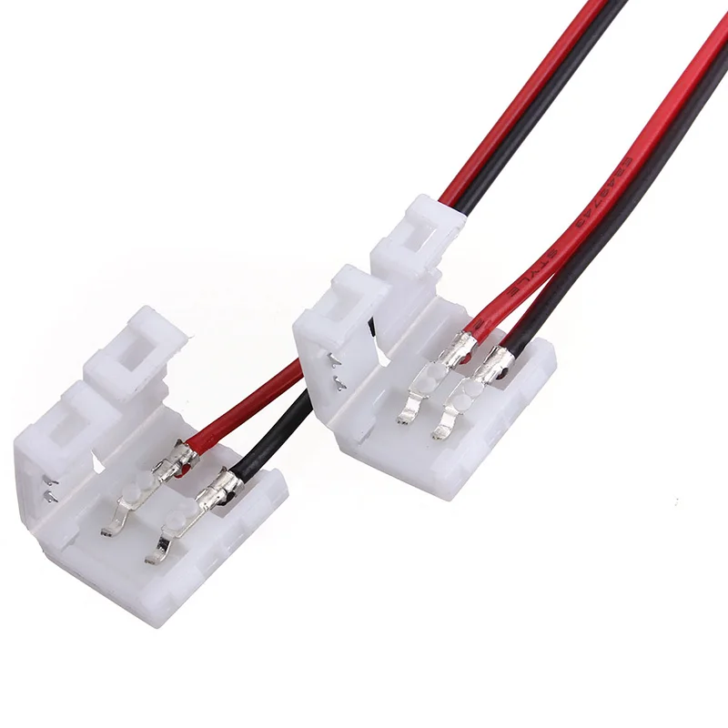 5 шт./лот 8 мм 2pin Светодиодная лента разъем для платы PCB провод 3014/3528/2835/5630 SMD
