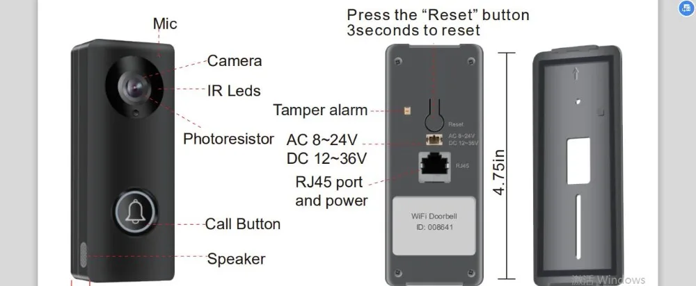 Смарт 4G WiFi видео домофон IP камера 1080P беспроводная видео домофон система Iphone Android приложение мобильный дверной звонок Водонепроницаемый