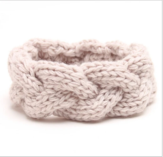 

winter knitted women adult warm crochet braided headband wool scrunchy elastic headbands hair head bands accessories for women