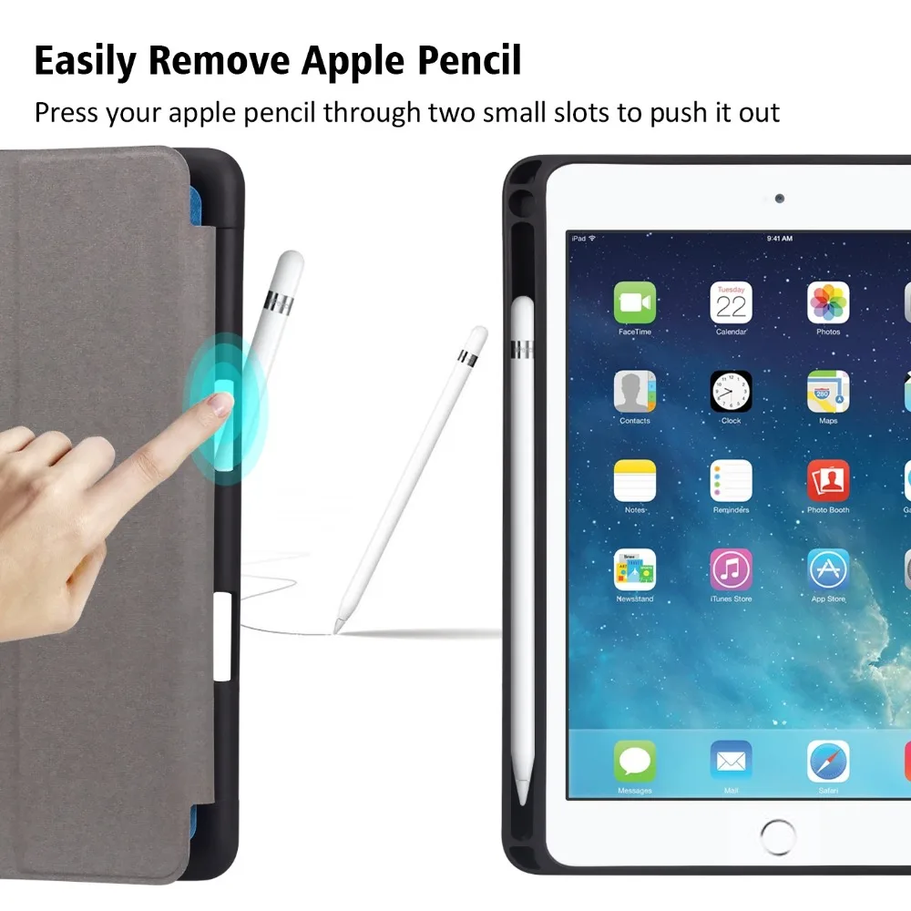 Роскошный чехол для iPad Pro 12 9 2018 с держателем карандашей умный Мягкий силиконовый