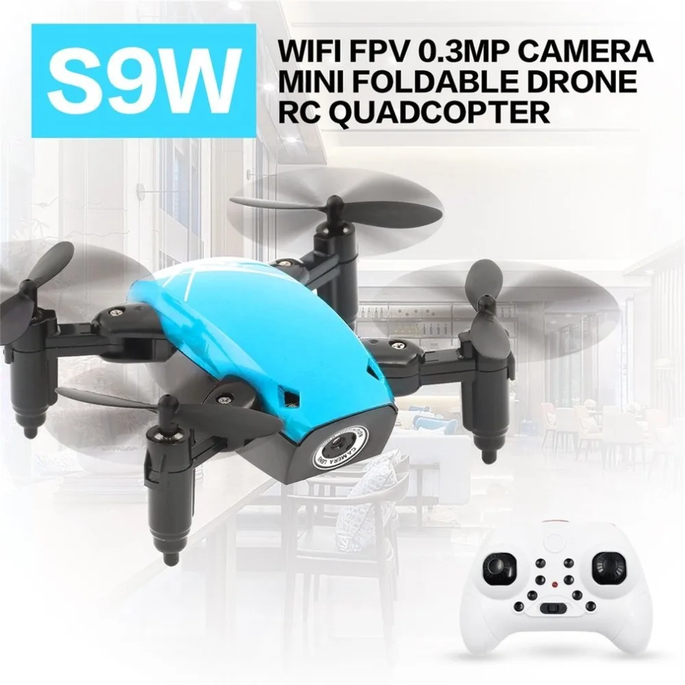 S9 S9W складной RC Мини Дрон Карманный микро вертолет с WIFI FPV 0.3MP камерой 360 градусов