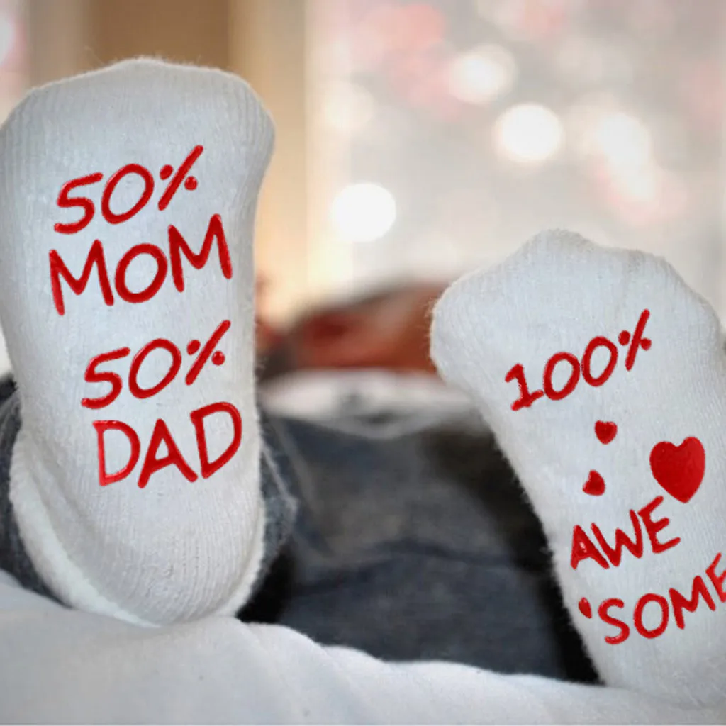 1 ParisNew Arrival Newborn Cotton Cartoon Letter Socks 100% Baby No-slip Infant |