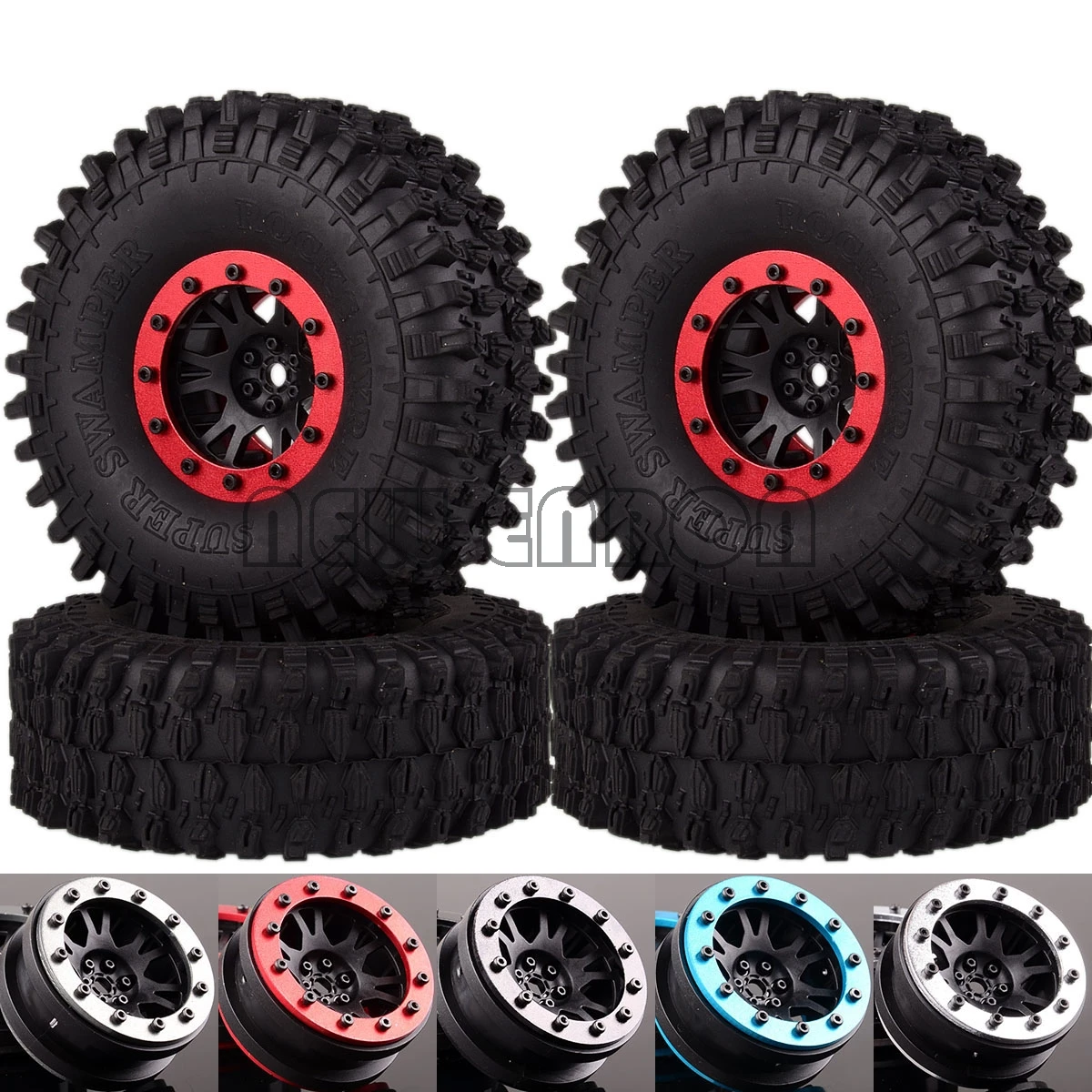 

NEW ENRON 4P 1.9" Beadlock Wheel Rims 120MM Tires Tyre For RC 1/10 Crawler TRX-4 Tamiya CC01 MST jimny RC4WD TF2 D90 D110 90046