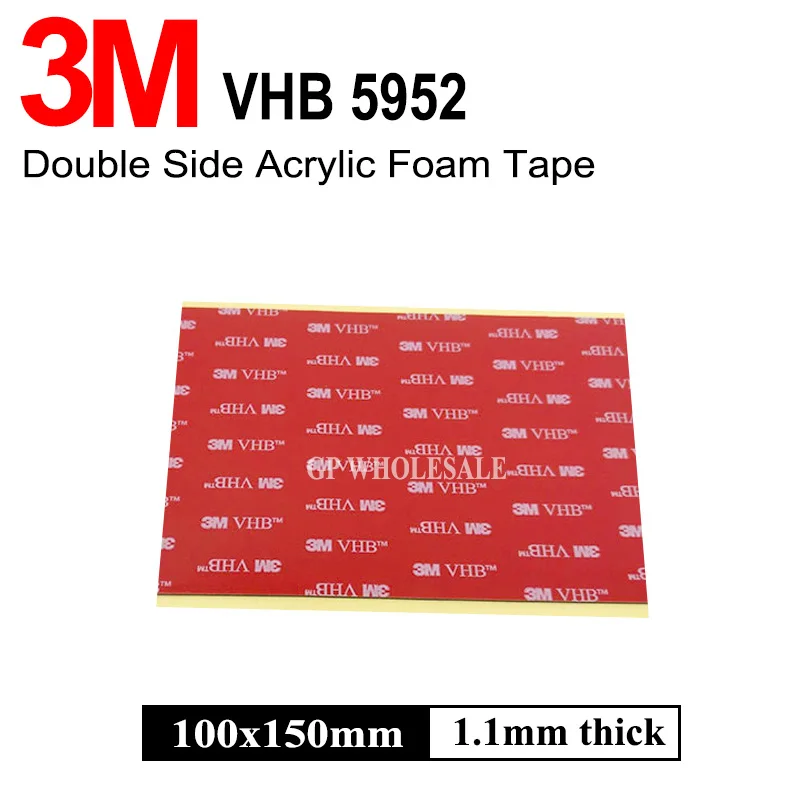 (15 см * 10 см) 3M VHB 5952 сверхмощная Двухсторонняя клейкая акриловая поролоновая лента